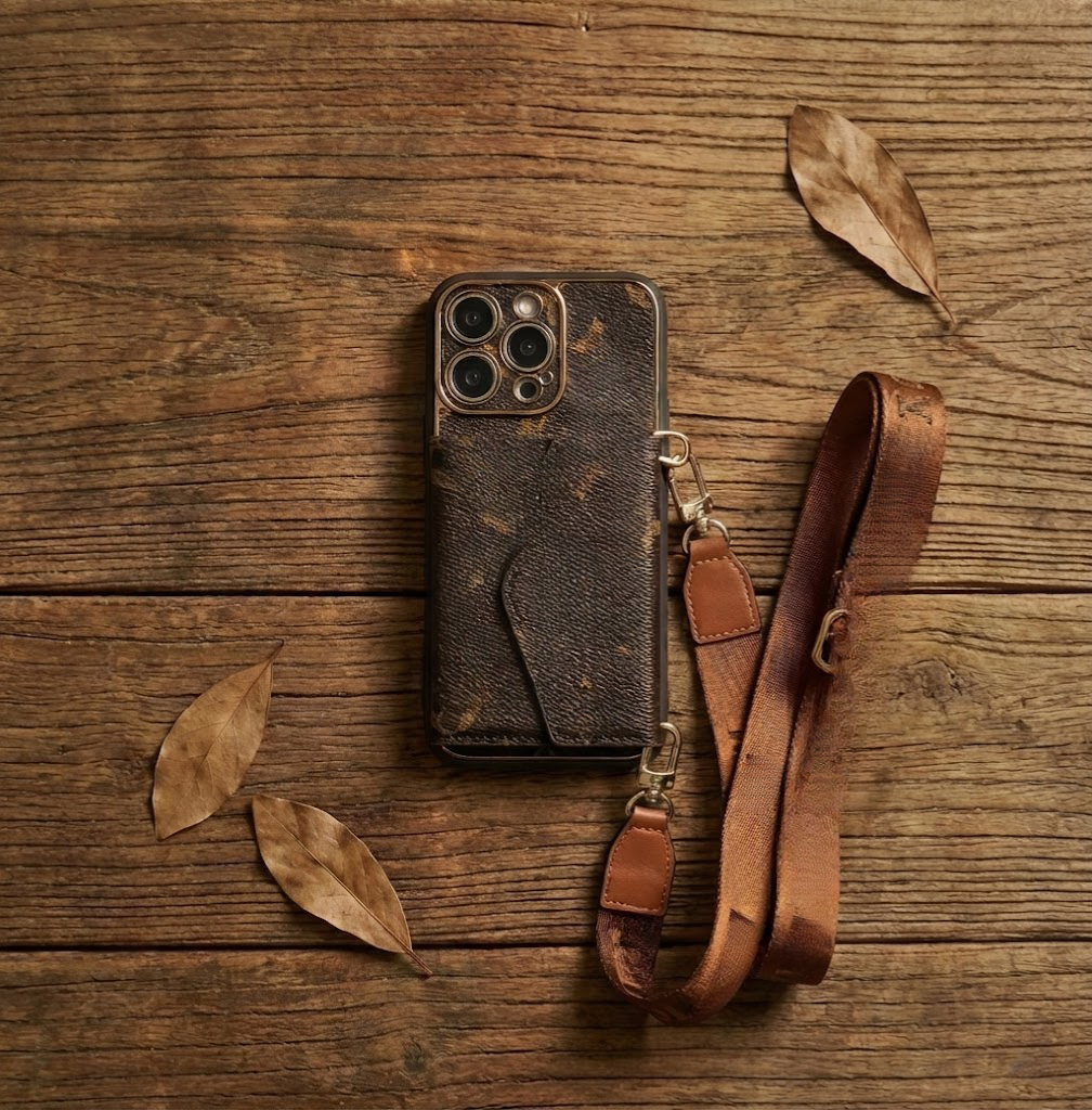 Limited Edition iPhone Case with Card Holder Brown