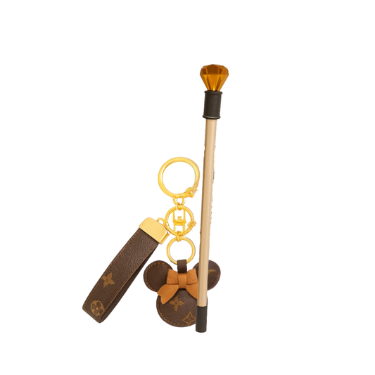 Luxury Schlüsselanhänger & Gem Strohhalmaufsatz – Premium Accessoire Set