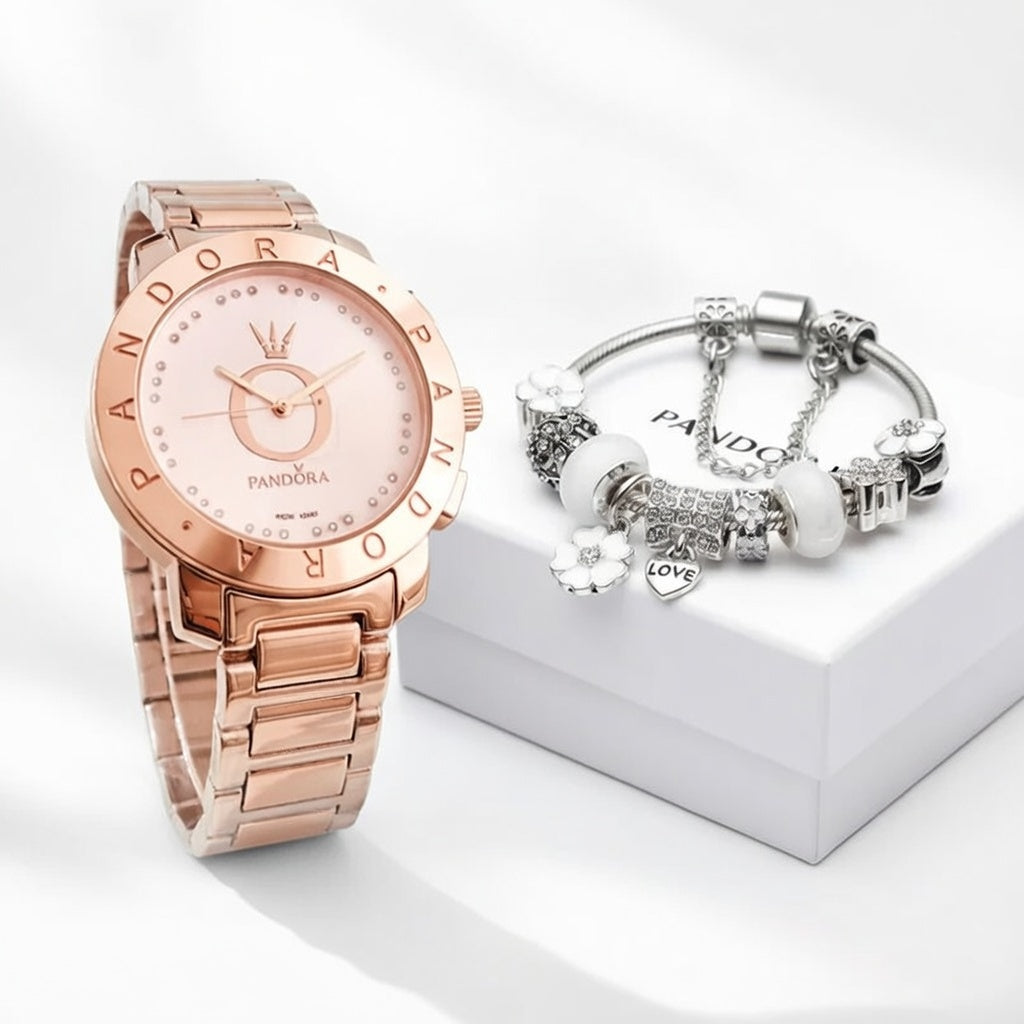 Damen Uhr & Armband Set – Elegantes Geschenkset
