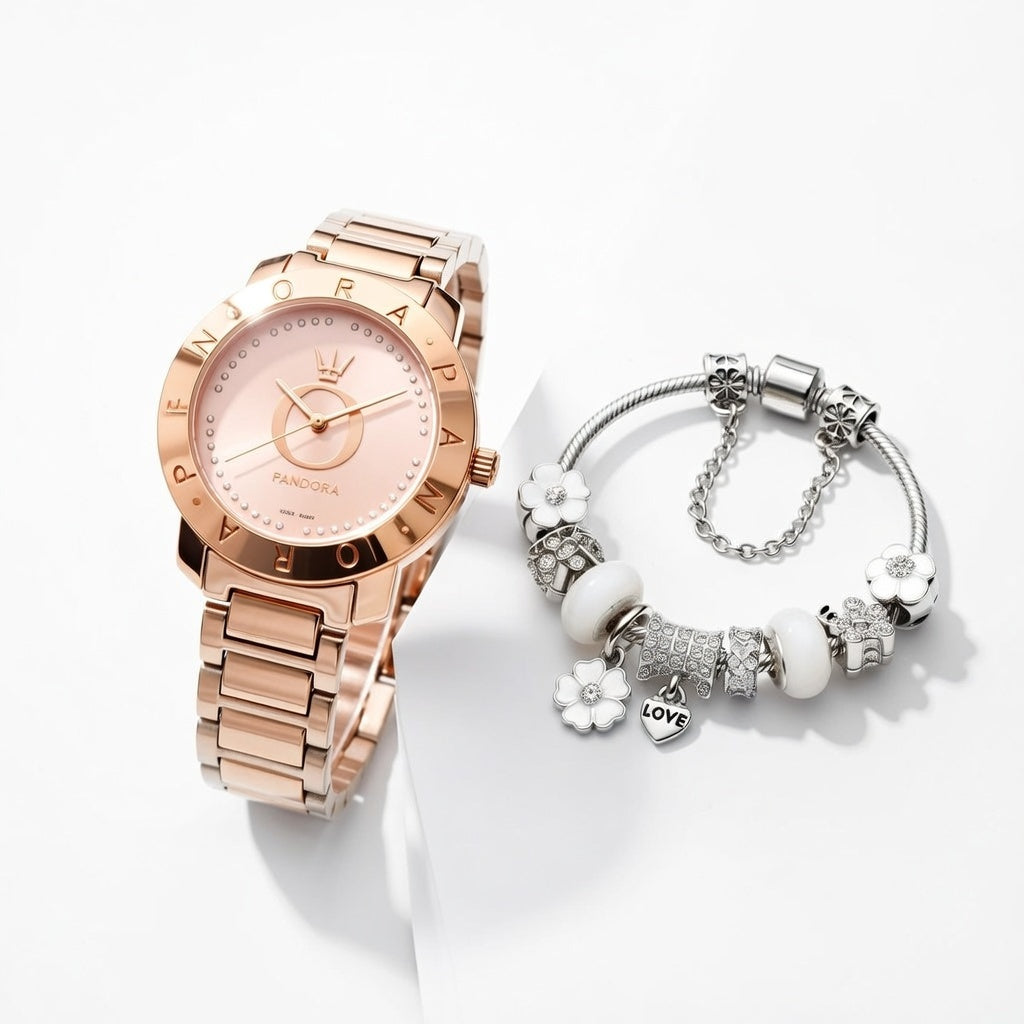 Damen Uhr & Armband Set – Elegantes Geschenkset