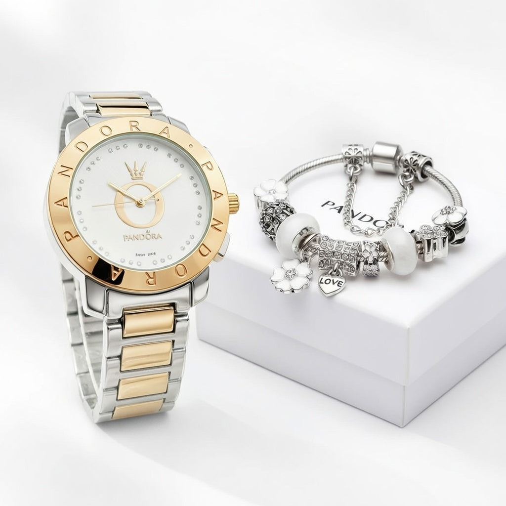 Damen Uhr & Armband Set – Elegantes Geschenkset